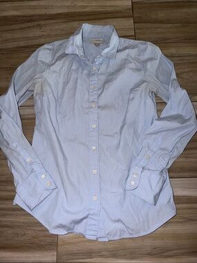 J Crew Stretch Perfect button down shirt pale blue size small